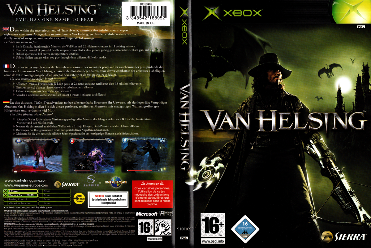 Van Helsing box art for Xbox